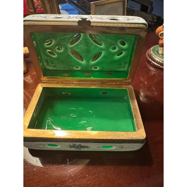 Late 19th Century Antique Opaline Overlay Jewelry Box, 19th Century For Sale - Image 5 of 7