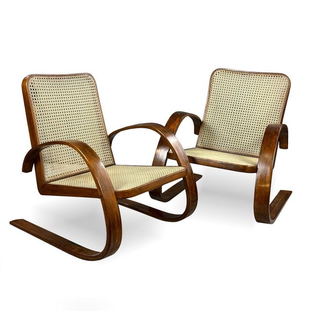 Czech Armchairs by M. Navrátil and Z. Plesník, 1949, Set of 2 For Sale - Image 12 of 12