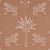 Traditional Schumacher Tiger Palm Silhouette Wallcovering In Mediterranean Spice For Sale - Image 3 of 5