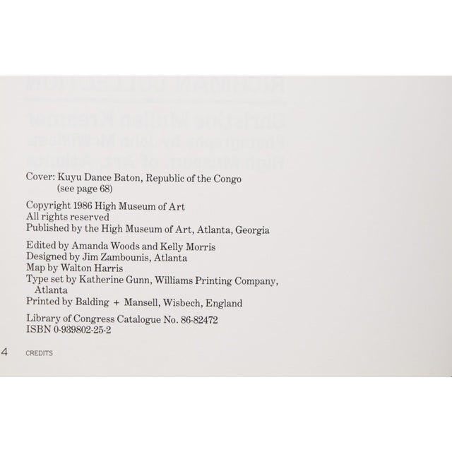 Art of Sub-Saharan Africa, the Fred and Rita Richman Collection at The High Museum of Art, Atlanta. Softcover book,...