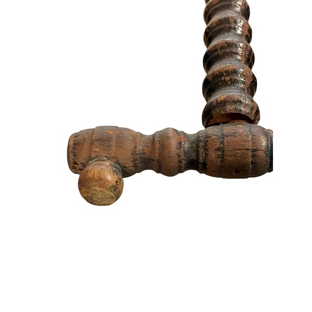 Antique Bobbin-Turned Oak Blanket Stand / Towel Rack, Early 20th Century For Sale - Image 15 of 16