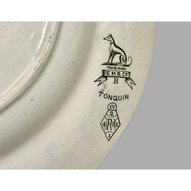 Cream Antique 1883 Edge Malkin & Co Tonquin Plate For Sale - Image 8 of 11