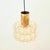 Metal Mid-Century Modern Amber Diamond Glass and Brass Pendant Light by Helena Tynell for Limburg, Germany, 1960s For Sale - Image 7 of 11