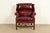A gorgeous Chippendale style wingback library chair, lounge chair, or fireside chair By Hancock & Moore USA, Circa 1980s...