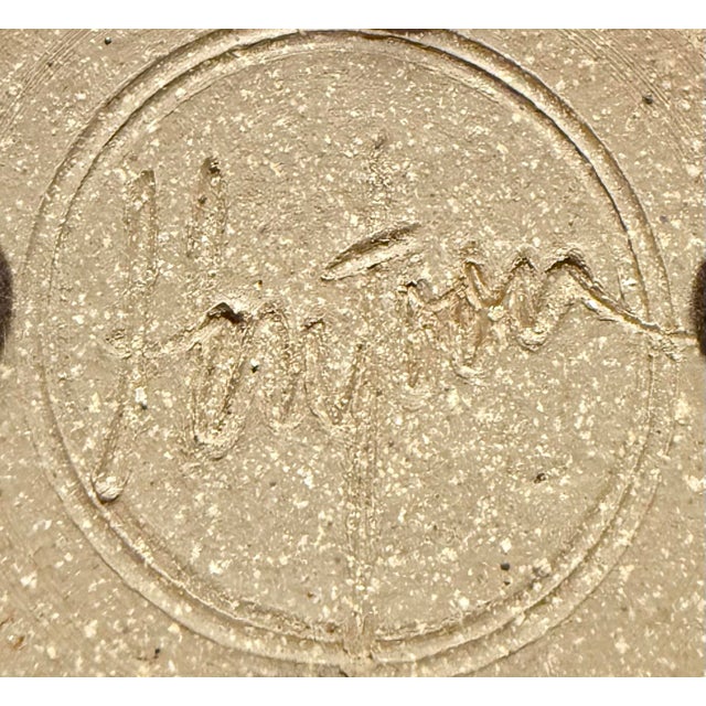 Large Vintage Studio Pottery Covered Jar – Wheel-Thrown Stoneware Lidded Vessel With Brushwork, Signed (1970s–80s) For Sale - Image 12 of 12