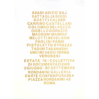 Summer '76 Collective Exhibition Poster, 1976 For Sale