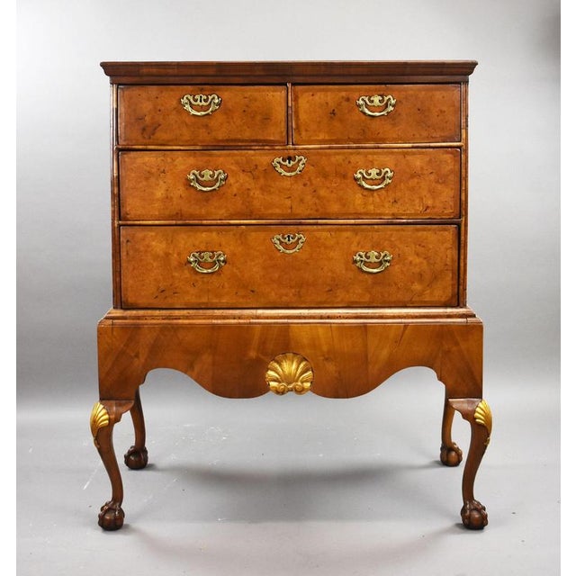 George iii burr walnut chest on later stand item code: s27-1085 a fine george iii burr walnut chest, beautifully figured...