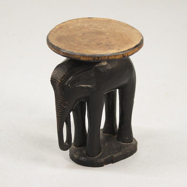 Antique Folk Art Colonial Elephant Side Table / Pedestal For Sale - Image 10 of 10