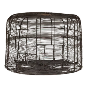 Vintage Handmade Metal Round Shaped Birdcage with Rustic Character