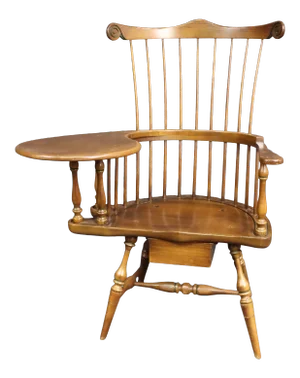Frederick Duckloe Colonial Reproduction Windsor Writing Chair