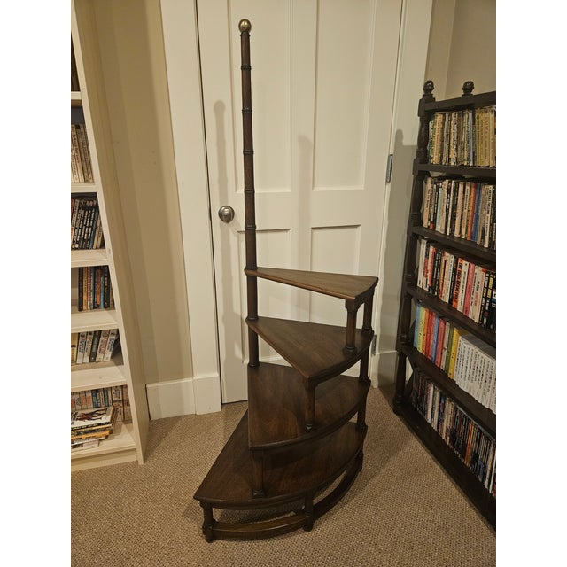 Traditional Vintage Kittinger Buffalo Mahogany Spiral Library Steps, Pattern 1726 C For Sale - Image 3 of 16