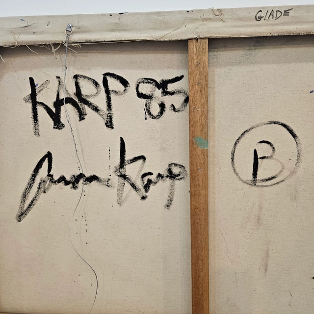 Contemporary Geometric Abstract "B" by Aaron Karp Circa 1985 For Sale - Image 10 of 12