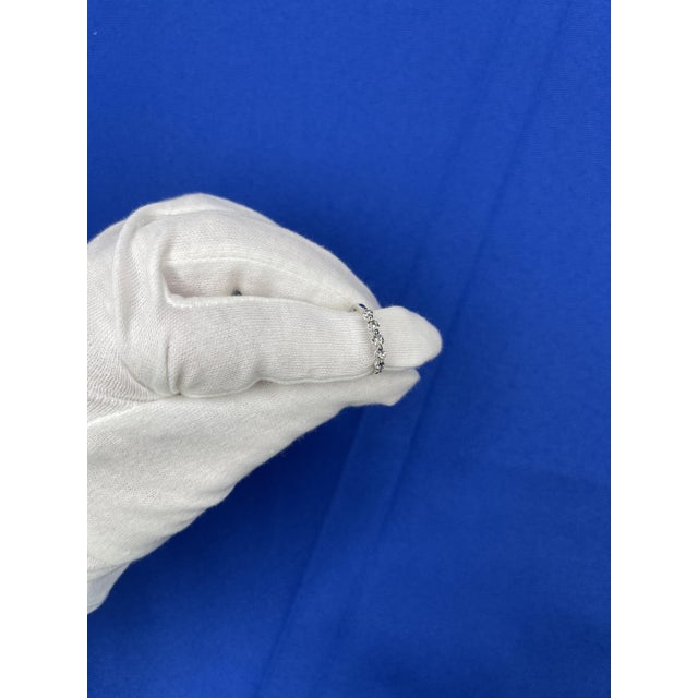 Half Carats Round Shape Brilliant Cut Diamond Half Bezel Prong Set Thin Eternity, Size 7 For Sale - Image 9 of 10