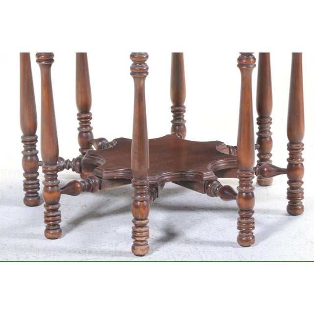 Early 20th century scallop top 8 legged side table. Very good overall condition with tight joinery, and free of splits,...