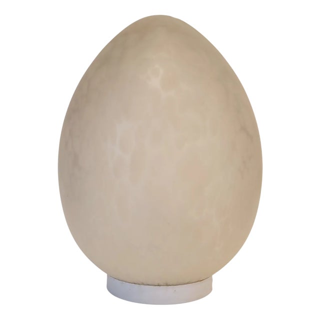 Mid-Century Egg Table Lamp in Glass from La Verrerie de Vianne, France, 1970s For Sale