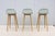 Danish Modern Iskos-Berlin for Muuto Fiber Bar Stools Oak Wood Base - Set of 3 For Sale - Image 10 of 18