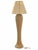 1980s Postmodern Textured Spiral Column Floor Lamp With Cream Pleated Shade For Sale - Image 4 of 10