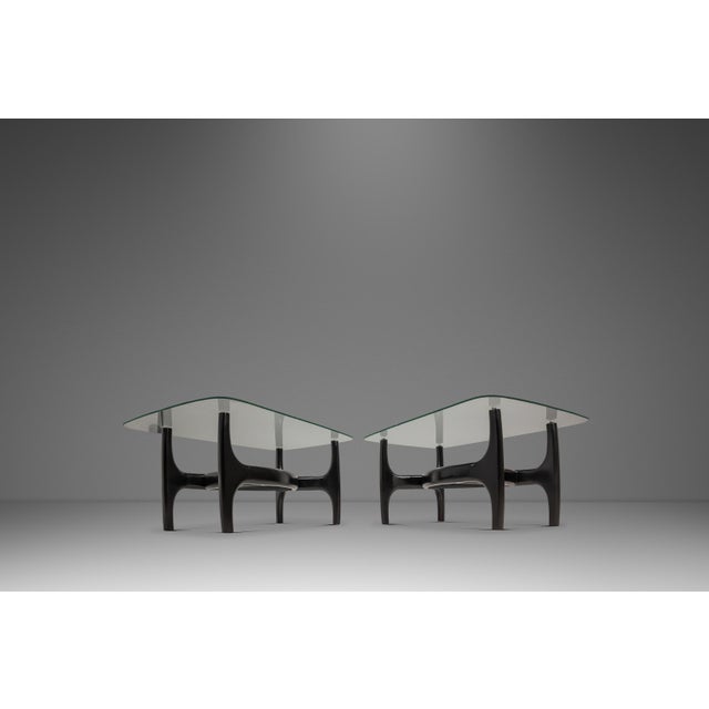 This striking pair of sculptural side tables / end tables draws clear inspiration from Adrian Pearsall’s iconic biomorphic...