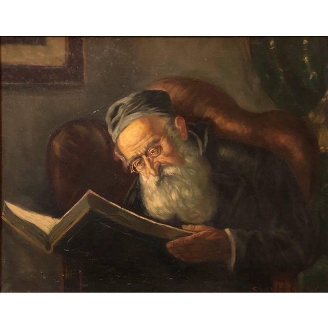 Figurative Konstanty Szewczenko, Polish Jewish Art, the Rabbi, Judaica Oil Painting For Sale - Image 3 of 4