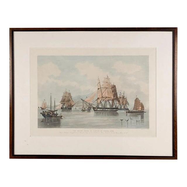 Vintage Hand-Colored Nautical Engraving, Circa 1920 For Sale