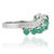 Not Yet Made - Made To Order Hallmarked 925 Silver Natural 1.26 Ct Emerald & Diamond Wave Ring Size 7 For Sale - Image 5 of 13