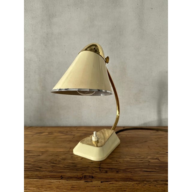 Modern Vintage German Table Lamp in Brass, 1960s For Sale - Image 3 of 11