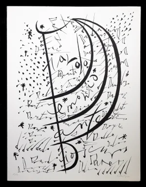 Rafael Alberti, Letter D, Original Lithograph, 1972