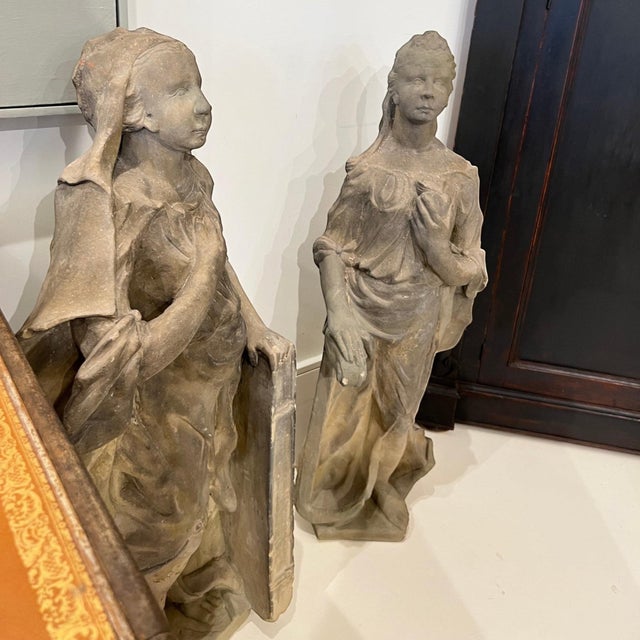 18th Century German Pair of Stone Statues For Sale In New Orleans - Image 6 of 6