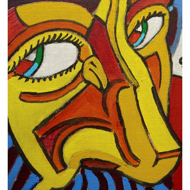 Wood William Robert Brun -Surreal Self Portrait - Oil Painting For Sale - Image 7 of 10