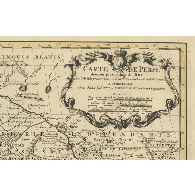 This remarkable 1742 map, "Carte de Perse," was originally designed by Guillaume De L'Isle, a preeminent geographer of his...