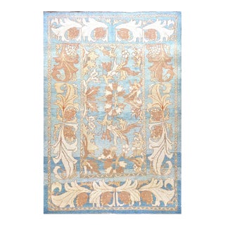21st Century Turkish Donegal Oushak 8x11 Blue, Ivory, & Clay Area Rug #1140682 For Sale