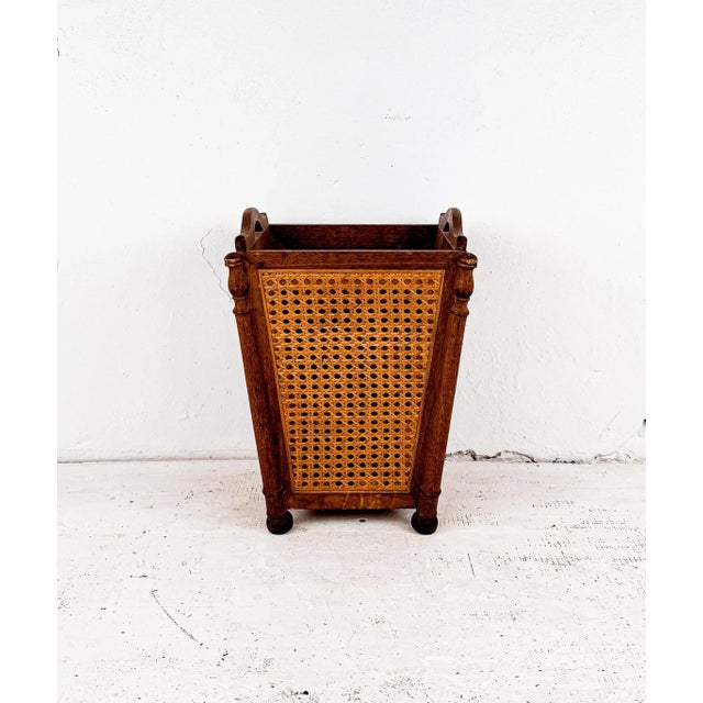 Early 20th Century Ferguson Brothers Manufacturing Co. Cane Basket For Sale - Image 4 of 10