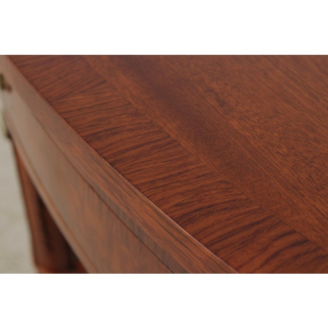 Federal Style D-Shape Walnut Inlaid Demi-Lune Server Sideboard For Sale - Image 11 of 18