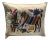 Multicolor Mexican Tenango Hand Embroidered Pillow Cover For Sale
