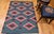 Vintage Southwestern Kilim Rug, Flat-Woven Wool, Geometric Pattern, Green & Red, 4x5 For Sale - Image 11 of 13