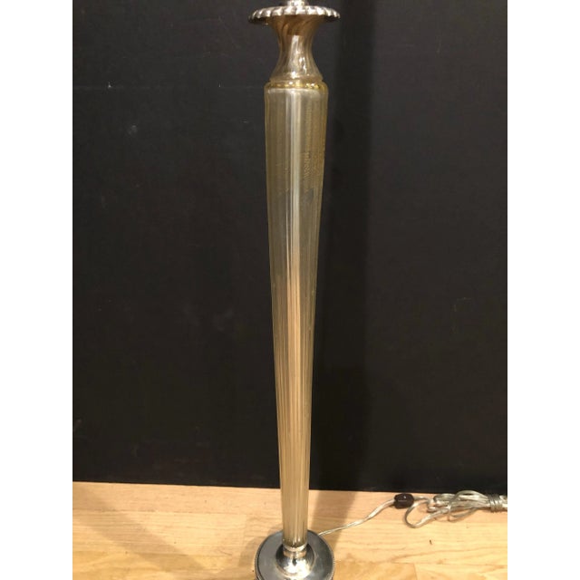 Mid 20th Century Mid Century Modern Venetian Glass Torchere Lamp For Sale - Image 4 of 7