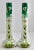 Art Nouveau Opaline glass Handmade and Hand Painted pair of vases, France, 1920s Handmade and hand-glazed in brilliant...