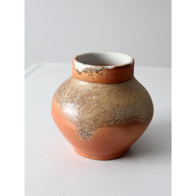 Contemporary Vintage Studio Pottery Vase For Sale - Image 3 of 12