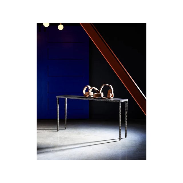 Contemporary Contemporary Minimalist Metal Console Table For Sale - Image 3 of 3