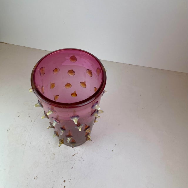 Thorn Spikes Murano Glass Vase by Pino Signoretto, Italy, 1990s For Sale - Image 4 of 18