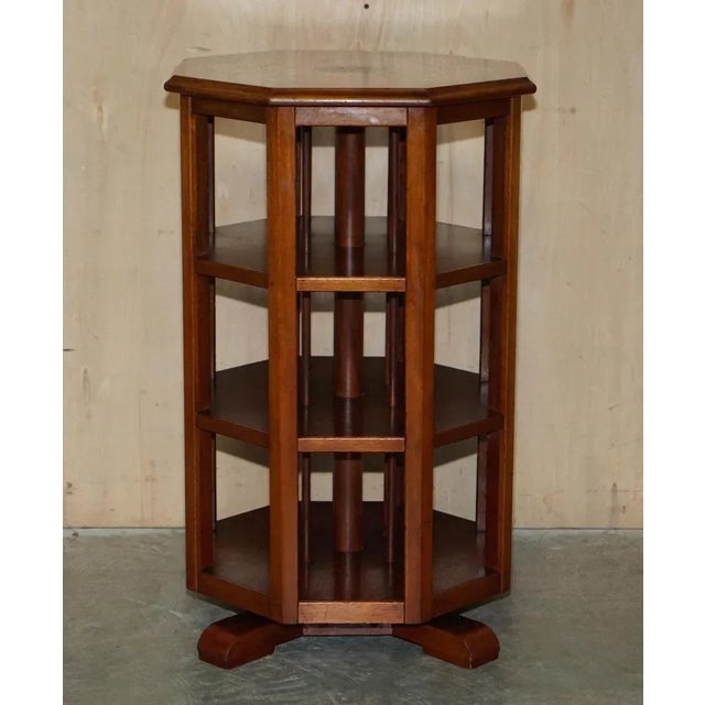 Inlaid Octagonal Revolving Bookcase For Sale - Image 13 of 13
