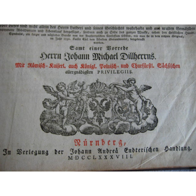 Lutheran Germain Large Leather Bound Bible From the 17 Hundreds For Sale - Image 6 of 16