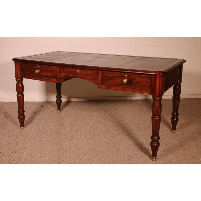 19th Century Mahogany Two-Drawer Desk For Sale - Image 11 of 12