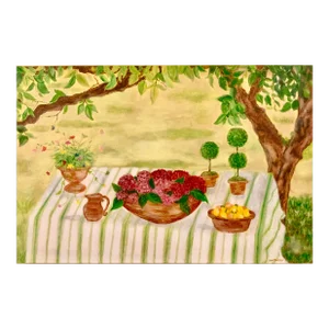 Under the Trees Contemporary Impressionist Style Still Life Oil Painting