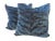 Scalamandre "Le Tigre" Ocean Blue Pillows - a Pair For Sale