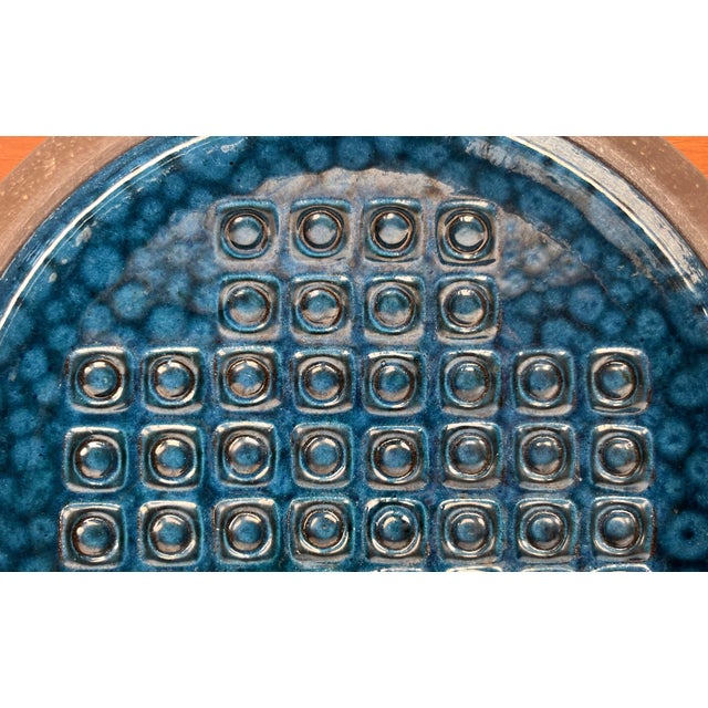 Large Mid-Century Modern Blue Danish Studio Pottery Bowl by Mogens Nielsen for Nysted Keramik, 1960s For Sale - Image 18 of 18