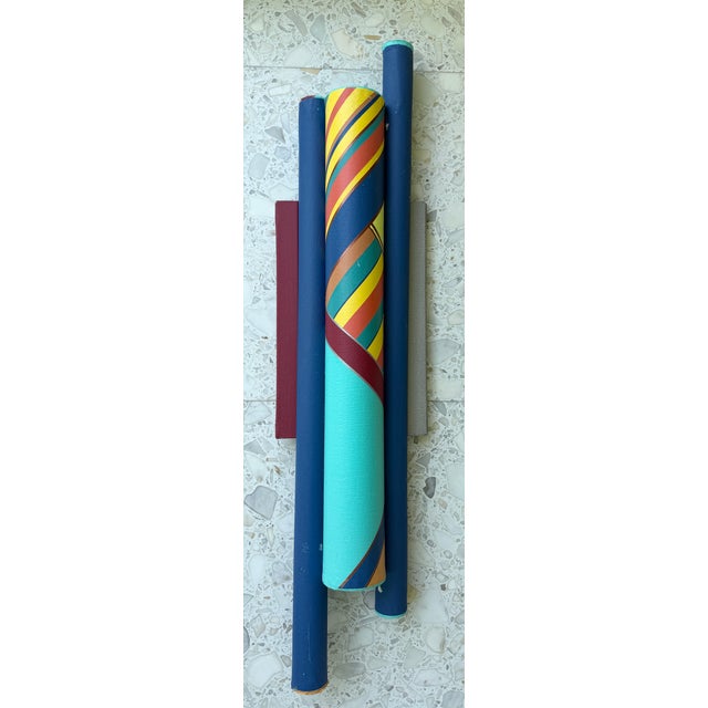 1980s Postmodern Wall Sculpture by Madeline Weiss From 80's For Sale - Image 5 of 10