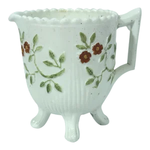 Mid 19th Century Victorian Sowerby Milk Glass Creamer