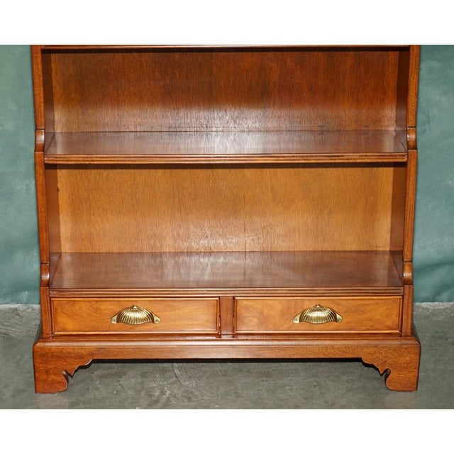 Regency Style Hardwood Waterfall Dwarf Library Bookcases, 1950, Set of ...