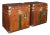 Late Vintage Pair of Luggage Cases, English, Leather Trunk, Campaign, Nightstand For Sale
